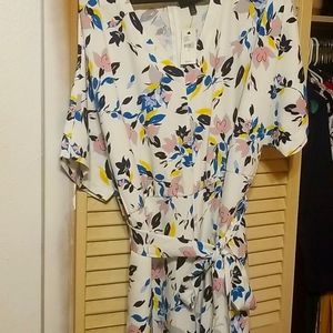 Lane Bryant White floral Jumpsuit
